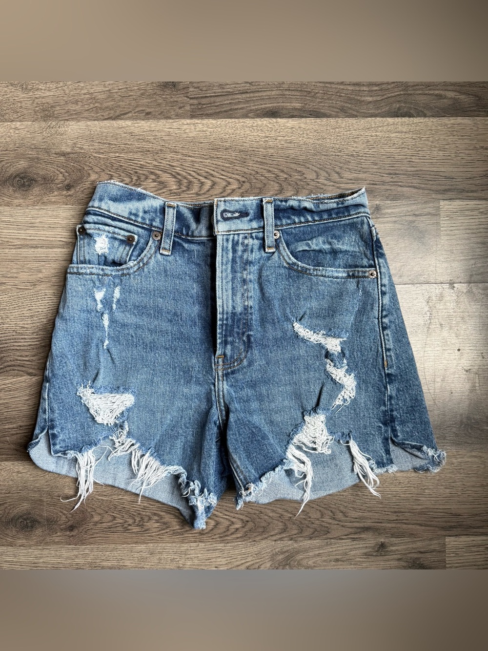Abercrombie & Fitch Mom Short High Rise Denim Shorts